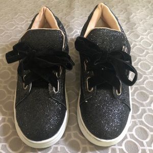 Glittery black sneakers